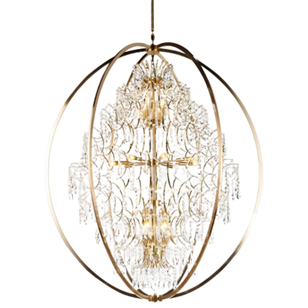 Bella Chandelier Aged Brass