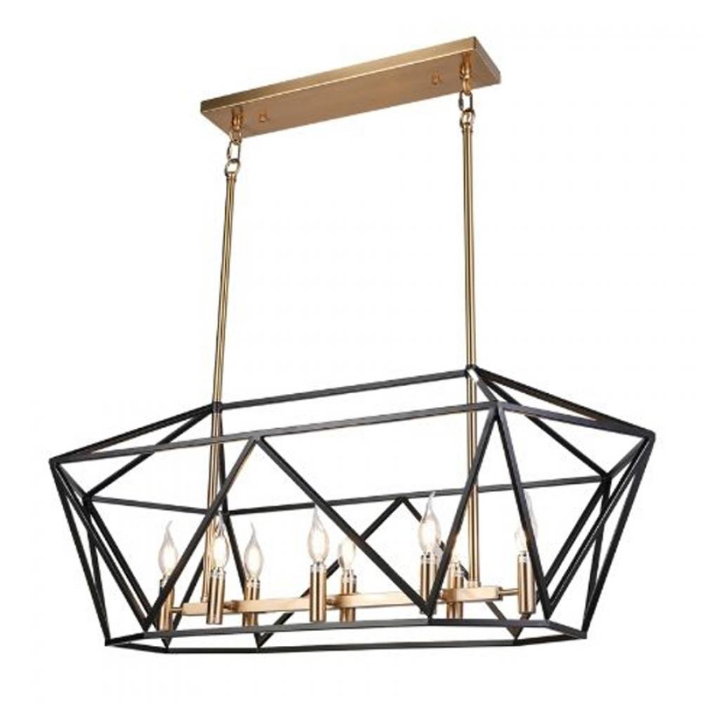 Vita Chandelier Aged Brass/Black