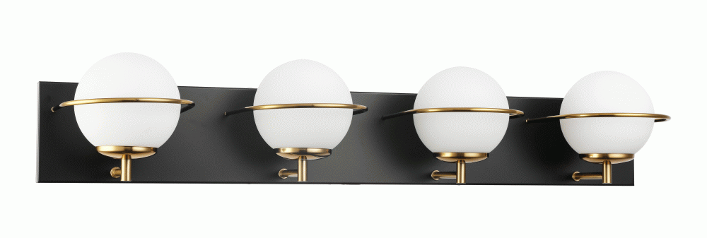 Ricci Vanity Wall Aged Brass/Black