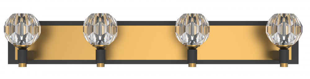 Vanity Wall Aged Brass/Black