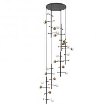 Vinci Lighting Inc. C1092-6AB/BK - DNA Chandelier Aged Brass/Black