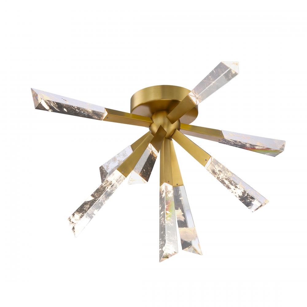 Flush Mount Brushed Gold 3000 lm LED