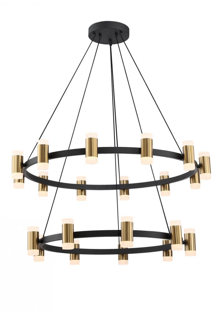 Chandelier Sand Black + Warm Gold 4000 lm LED