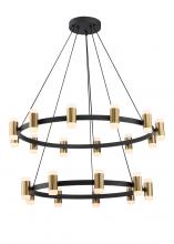 SDQ Lighting PD30603SBWG - Chandelier Sand Black + Warm Gold 4000 lm LED