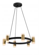 SDQ Lighting PD30621SBWG - Chandelier Sand Black + Warm Gold 1400 lm LED