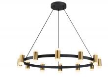 SDQ Lighting PD30636SBWG - Chandelier Sand Black + Warm Gold 3000 lm LED