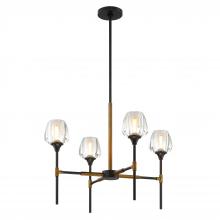 SDQ Lighting PD37304UBVB - Chandelier Urban Bronze + Aged Brass E12