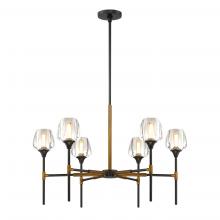SDQ Lighting PD37306UBVB - Chandelier Urban Bronze + Aged Brass E12