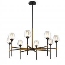 SDQ Lighting PD37308UBVB - Chandelier Urban Bronze + Aged Brass E12