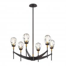 SDQ Lighting PD37406UBBG - Chandelier Urban Bronze + Brushed Gold E12