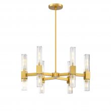 SDQ Lighting PD37612BG - Chandelier Brushed Gold E12