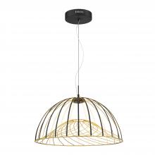 SDQ Lighting PD37901BKGD - Chandelier Matte Black + Painted Gold 3600 lm LED