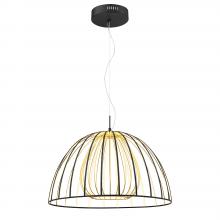 SDQ Lighting PD37903BKGD - Chandelier Matte Black + Painted Gold 3600 lm LED
