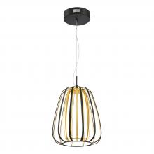 SDQ Lighting PD37905BKGD - Chandelier Matte Black + Painted Gold 1800 lm LED