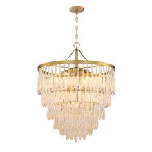 SDQ Lighting PD38710BG - Chandelier Brushed Gold E12