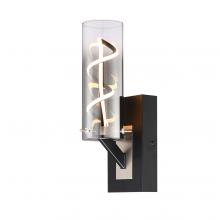SDQ Lighting VL30204SNBK - Vanities Satin Nickel + Matte Black 250 lm LED