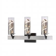 SDQ Lighting VL30224SNBK - Vanities Satin Nickel + Matte Black 800 lm LED