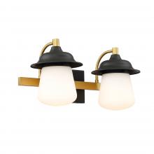 SDQ Lighting VL36902BKWG - Vanities Matte Black + Warm Gold E26