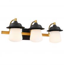 SDQ Lighting VL36903BKWG - Vanities Matte Black + Warm Gold E26
