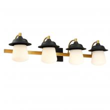 SDQ Lighting VL36904BKWG - Vanities Matte Black + Warm Gold E26