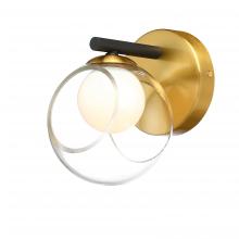 SDQ Lighting VL37201SBBG - Vanities Sand Black + Brushed Gold 250 lm LED