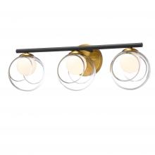 SDQ Lighting VL37203SBBG - Vanities Sand Black + Brushed Gold 750 lm LED