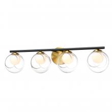 SDQ Lighting VL37204SBBG - Vanities Sand Black + Brushed Gold 1000 lm LED