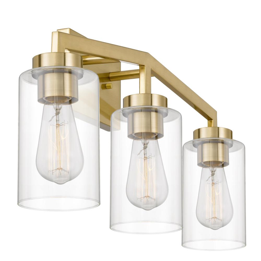 Metropolis BH3-Light Plated Satin Brass Vanity Light 5.63“ X 24” X 10.5“