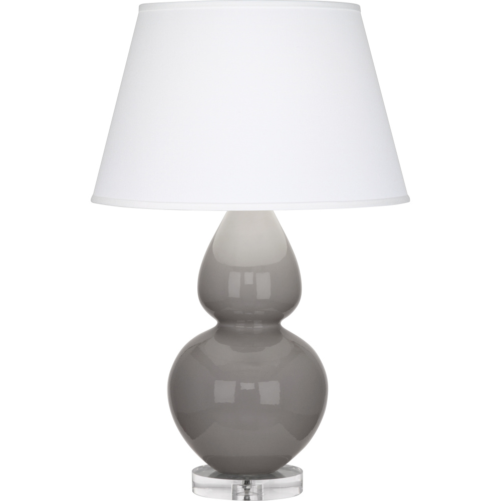 Smokey Taupe Double Gourd Table Lamp