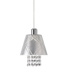 Dainolite 925-1P-PC - 1LT Crystal Pendant w/Sv Leaf