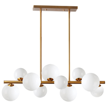 Dainolite GLA-3110HP-VB-WH - 10LT Horiz Pendant VB w/ Painted WH Glass
