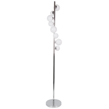 Dainolite GLA-638F-PC - 8LT Halogen Floor Lamp PC w/ Painted WH Glass