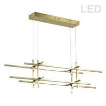 Dainolite SAL-4060LEDHP-AGB - 60W Horiz Pendant AGB w/ WH Acrylic Diffuser