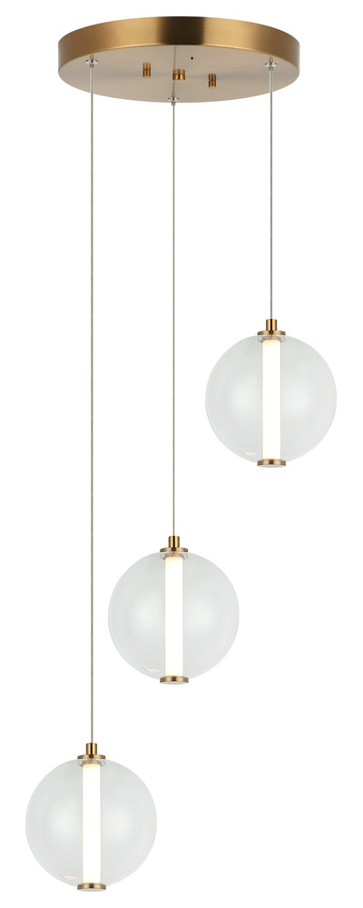Belange Aged Gold Brass Pendant