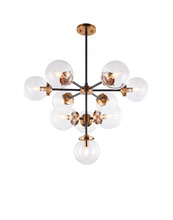 Matteo Lighting C72310AGCL - Maru Aged Gold Brass Chandelier