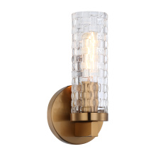 Matteo Lighting W32101AG - Weaver Aged Gold Brass Wall Sconce
