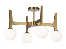 Matteo Lighting X34904AGOP - Scriben Aged Gold Brass Ceiling Mount