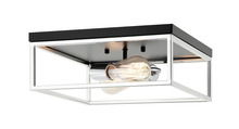 Matteo Lighting M15542BKCH - Clarke Black + Chrome Flush Mounts