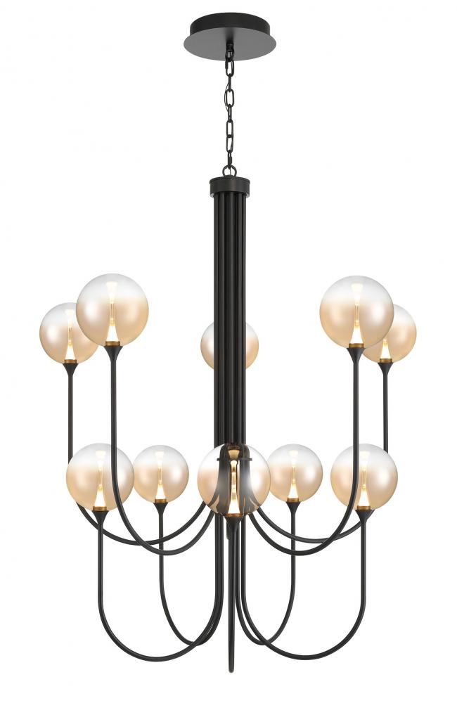Iissa-Chandelier-10Lt-40In-BK-AM