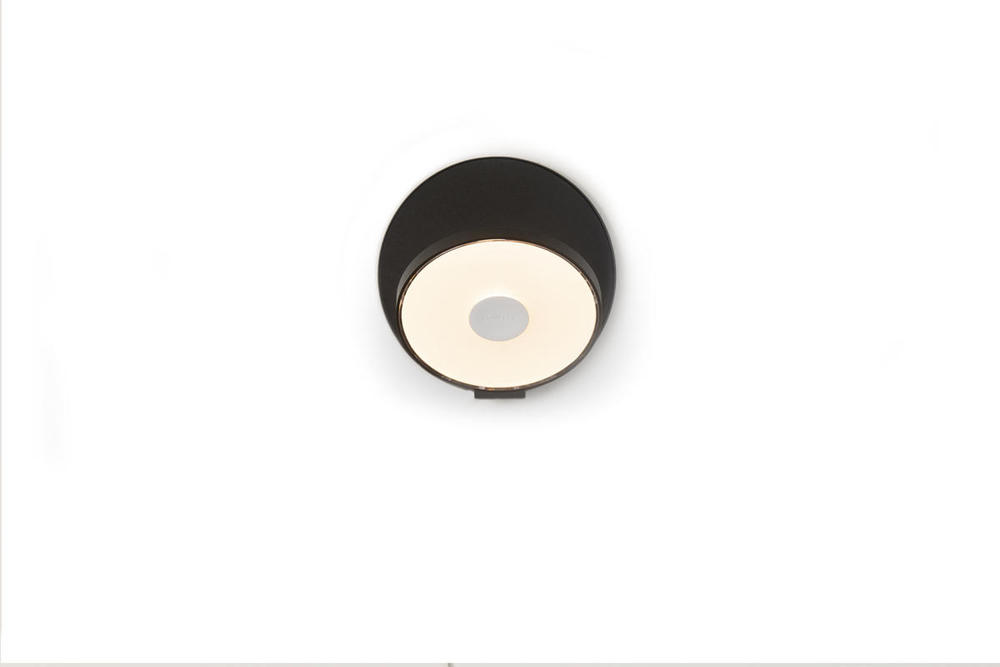 Gravy Wall Sconce - Metallic Black body, Metallic Black plates - Plug-in