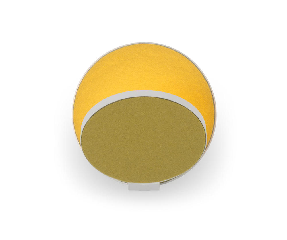 Gravy Wall Sconce - Matte White Body, Honeydew (felt) plates - Plug-in