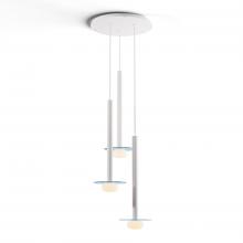 Koncept Inc CMP-C3-S-24-MWT+GBLU9+GLB - Combi Pendant 24" Circular 3 Combo Matte White with Matte White Canopy