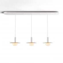 Koncept Inc CMP-L3-S-06-MWT+GTEA9+GLB - Combi Pendant 6" Linear 3 Combo Matte White with Matte White Canopy