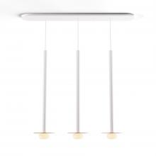 Koncept Inc CMP-L3-S-36-MWT+GTEA9+GLB - Combi Pendant 36" Linear 3 Combo Matte White with Matte White Canopy