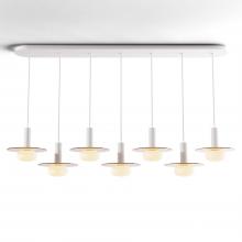 Koncept Inc CMP-L7-S-06-MWT+GTEA9+GLB - Combi Pendant 6" Linear 7 Combo Matte White with Matte White Canopy