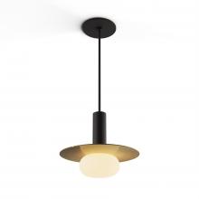 Koncept Inc CMP-S1-S-06-MTB+MBRS9+GLB - Combi Pendant 6" Single Unit Matte Black with Matte Black Canopy