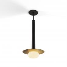 Koncept Inc CMP-S1-S-16-MTB+MBRS9+GLB - Combi Pendant 16" Single Unit Matte Black with Matte Black Canopy