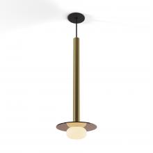 Koncept Inc CMP-S1-S-24-BRS+GTEA9+GLB - Combi Pendant 24" Single Unit Brass with Matte Black Canopy
