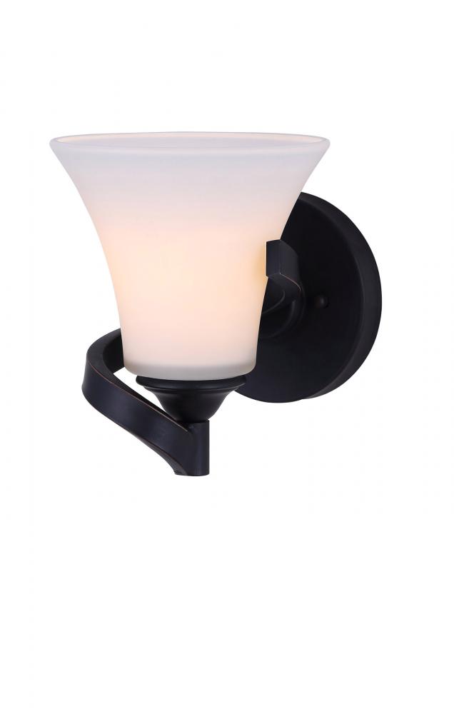 RUE, IVL587A01RA, 1 Lt Vanity, Flat Opal Glass, 60W Type A, Easy Connect Included