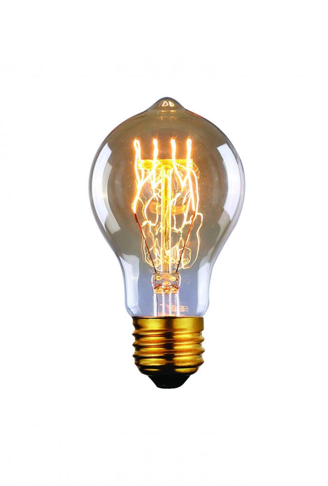 Bulb, Edison Bulbs, 60W E26, Light Golden Glass, A60 Cone Shape, Dimmable, 2500 hours